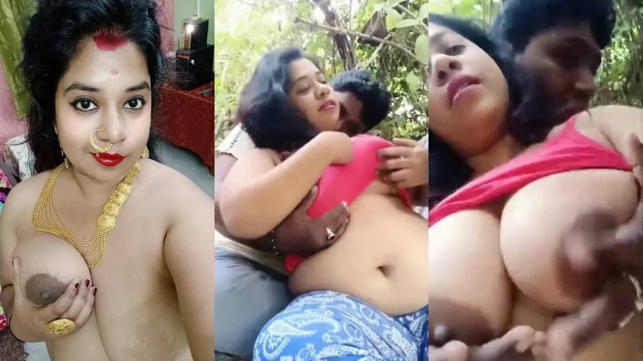Chubby Bengali girl big boobs pressed and enjoyed outdoor