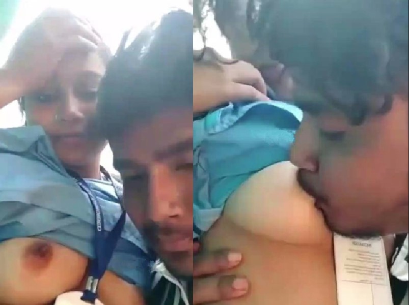 Indian Sex Outdoor boobs sucking of a college babe